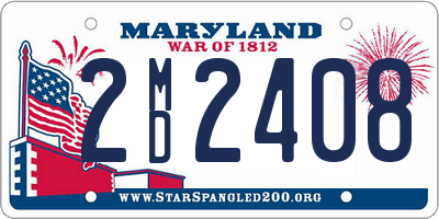 MD license plate 2MD2408