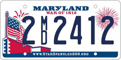 MD license plate 2MD2412