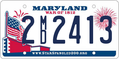 MD license plate 2MD2413