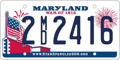 MD license plate 2MD2416