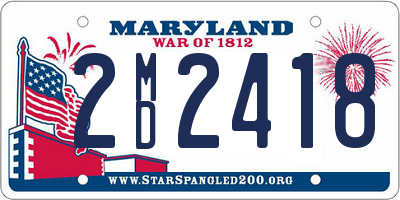 MD license plate 2MD2418