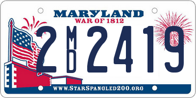 MD license plate 2MD2419