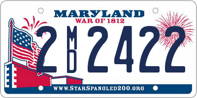 MD license plate 2MD2422