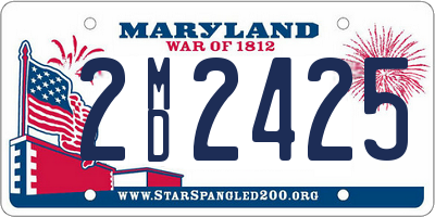 MD license plate 2MD2425
