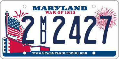 MD license plate 2MD2427