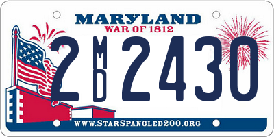 MD license plate 2MD2430