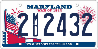 MD license plate 2MD2432
