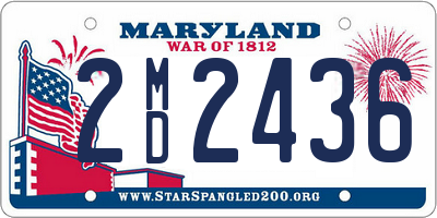 MD license plate 2MD2436