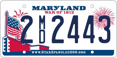 MD license plate 2MD2443