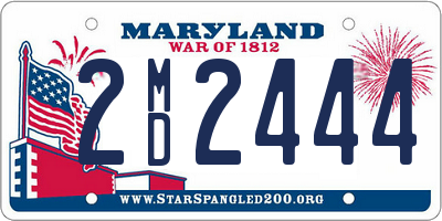 MD license plate 2MD2444