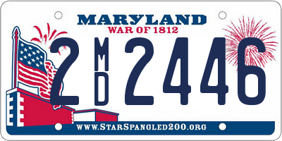 MD license plate 2MD2446