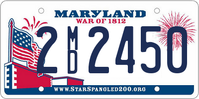 MD license plate 2MD2450