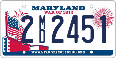 MD license plate 2MD2451