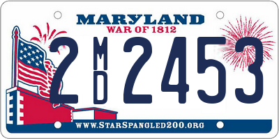 MD license plate 2MD2453