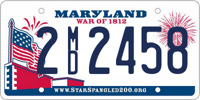 MD license plate 2MD2458