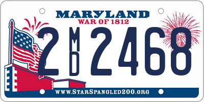 MD license plate 2MD2468