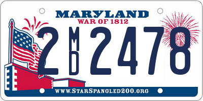MD license plate 2MD2478