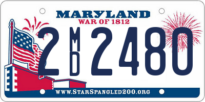 MD license plate 2MD2480