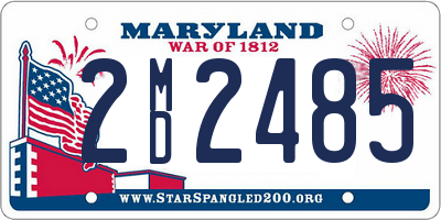 MD license plate 2MD2485
