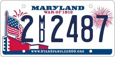 MD license plate 2MD2487