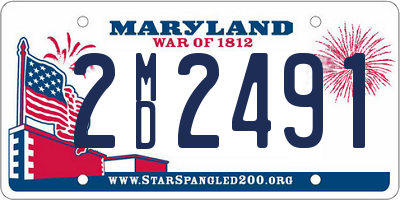 MD license plate 2MD2491