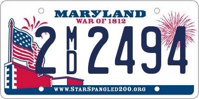 MD license plate 2MD2494