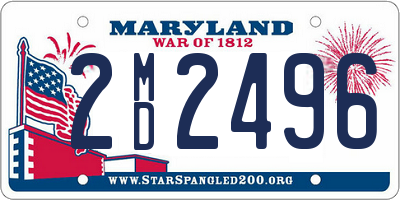 MD license plate 2MD2496