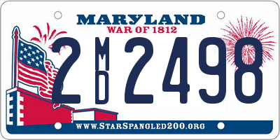 MD license plate 2MD2498