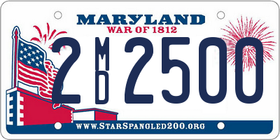 MD license plate 2MD2500