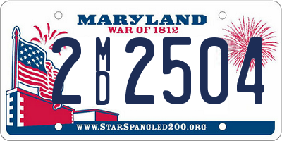 MD license plate 2MD2504