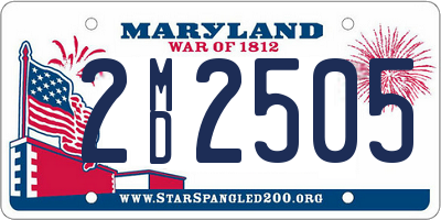 MD license plate 2MD2505