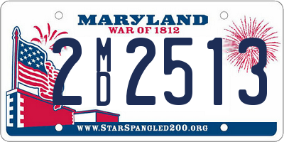 MD license plate 2MD2513