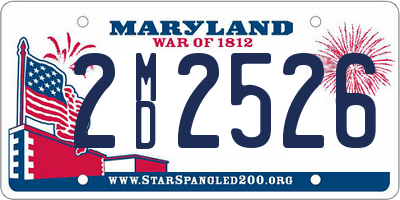 MD license plate 2MD2526