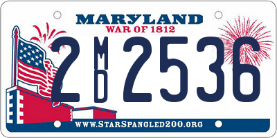 MD license plate 2MD2536