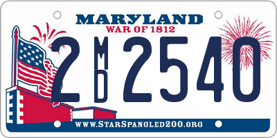 MD license plate 2MD2540