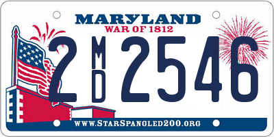 MD license plate 2MD2546