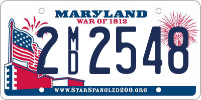 MD license plate 2MD2548