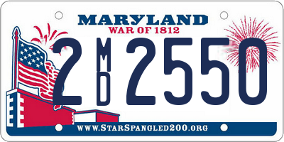 MD license plate 2MD2550