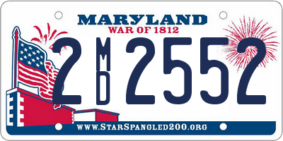 MD license plate 2MD2552