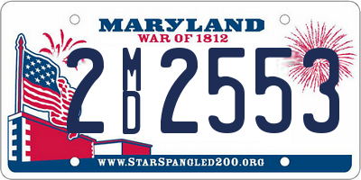 MD license plate 2MD2553