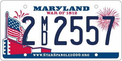 MD license plate 2MD2557