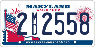 MD license plate 2MD2558