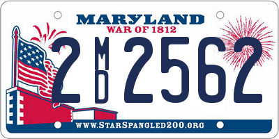 MD license plate 2MD2562