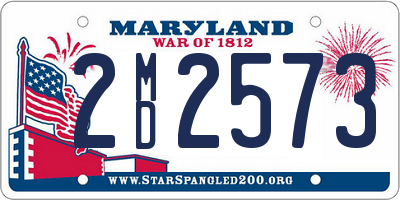 MD license plate 2MD2573