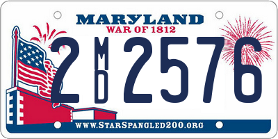MD license plate 2MD2576