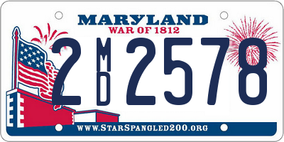 MD license plate 2MD2578