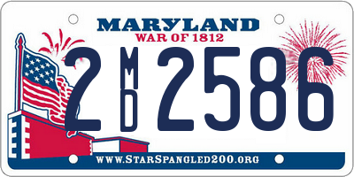 MD license plate 2MD2586