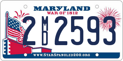 MD license plate 2MD2593
