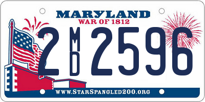 MD license plate 2MD2596