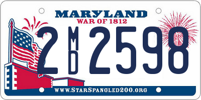 MD license plate 2MD2598